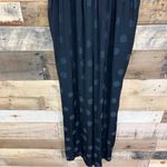 Madewell  Wrap Front Smock Waist Jumpsuit in Dot Jacquard Size Small Black Photo 5