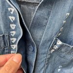 Cloth & Stone Anthropologie Chambray Raw Hem Shirt S Photo 3