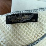 Vanilla Star Jeans Vanilla Sugar Size 3X Cream Color Sleeveless Top with Gold Leaves Lattice Back Photo 5