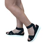 Steven By Steve Madden STEVEN Steve Madden Platform Sandal Elastic Strap Comfort “Kraze” Black Size 9 Photo 9