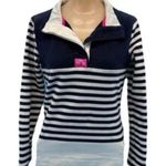 Navy and White Striped Nautical Pullover Joules Cowdray Rare Size 4 Blue Photo 0
