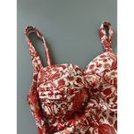 Unbranded womens one piece bathing suit size S red print built in bra Photo 1
