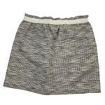 Fossil  Darcy Size Small Mini Skirt Cotton Linen Black White Photo 1