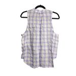 Bella Dahl NWT Light Purple White Gingham Sleeveless Top Shirt L Photo 2