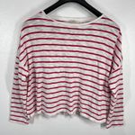 Levi's ‎ Striped Long Sleeve Top Red and White Cotton Blend Boxy Fit XL Photo 1