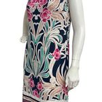 JM Collection Womens Petite Small Floret Sheath Keyhole Dress Hawaiian Tropical Photo 3