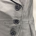Newport News  leather jacket blazer peplum pockets dark academia rocker size 4 Photo 4