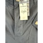 EXPRESS NWT  Super High Rise Button Fly Pants Women's Size 8 Black Lyocell Cargo Photo 5