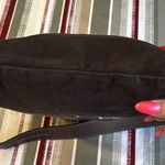 Coach Leather Suede Patchwork Brown Duffel Crossbody Bag Photo 6