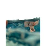 Eyelet Ruffle Trim Jacket, Lightweight Button Up Shirt, Casual Spring Summer Top Blue Size XL Photo 4