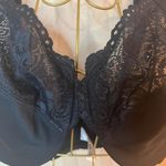 Glamorise 42D Low Cut WonderWire® Lace Underwire Bra NWOT Black Size undefined Photo 3