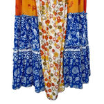 Free People Orange and Blue Maxi Dress Photo 8
