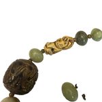 None Handcrafted Turquoise and Brown Beaded Necklace beautiful hand carved beads Photo 4