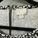 Anthropologie  Postmark Leopard Black and White Trace Jacquard Top Size Small Photo 2