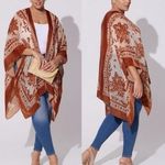 Torrid Burnt Orange Velvet Kimono One Size Photo 1