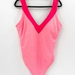 BODEN Cross Back Swimsuit Fizzy Fusion Color Block Pink Coral Size 16 Photo 1