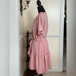 Elastic Waist Cute Tiered Mini Dress Pink Size 10 Photo 3
