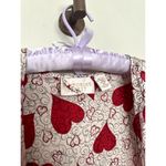 Victoria's Secret Vintage  M/L 100% Silk Robe Gold Label Red White Hearts Photo 5