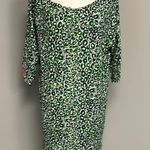 Lilly Pulitzer  X-Large leopard Dress Shirt Blue Green Size XL Beach Casual Photo 0