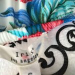 Iris Los Angeles Tropical Hibiscus Strapless High Low Dress White Red Blue S Photo 2