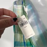 Aerie Blue Green Plaid Tie Front V Neck Crop Top NWT Plunge Neckline Small S Photo 4