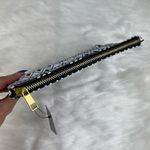 Forever 21 🫶🏼 NWT Black White Geometric Print Pencil Case Cosmetic Bag Gold Zipper Pouch Photo 7