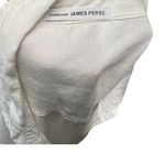 James Perse Linen Shirt Dress Button-Down Drawstring Waist White Size 1 Small Photo 7
