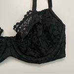Victoria's Secret  Bra Unlined Demi Underwire Floral Lace Convertible Black Photo 3