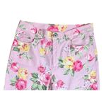 Ralph Lauren Lauren Pink Floral Flat Front Cropped Pant 10 Cottage Flower Spring Photo 2