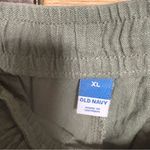 Old Navy  Olive Green Linen/Rayon Blend High Rise Crops‎ Size XL Photo 4