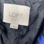 Loft Ann Taylor Cotton Blend Royal Blue & Black Striped Blazer Jacket Sz 4 Photo 9