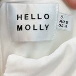 Hello Molly  Ruched Mini Dress Women’s Size Small White Bodycon Cocktail Photo 14
