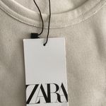 ZARA Nwt  Oversized Sweatershirt Beige Size XS Photo 8