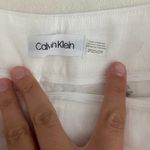 Calvin Klein Ivory Linen Pants Photo 4