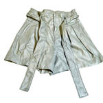 BLANK NYC  Size 24 Green Pleather Shorts Tie Paperbag Spring Summer Chic Trendy Photo 0
