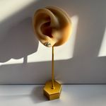 8mm CZ Cross Stud Earrings for Men Women Streetwear Hip Hop Punk Unisex Style Silver Photo 7