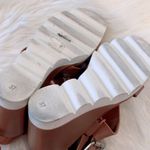 See By Chloe  37 Brown Leather Ankle Strap Wedges Photo 10