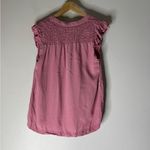 Cloth & Stone  Pink Flutter Sleeve Smocked Top Size Medium Photo 1