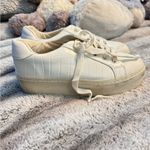 ASOS Textured White Lace-Up Sneakers Photo 2