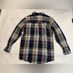 Adora plaid light weight button front top Blue Size M Photo 1