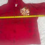 Disney  Chip & Dale red hoodie hooded zip up sweatshirt woman’s 2x 3x Photo 4