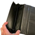 Gucci  GG Black Leather and Canvas Long Wallet Photo 8