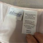 Adonna  sleeveless silky nightgown, lace and floral accents, soft pink size Small Photo 2