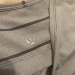 Lululemon No Limits Light Gray Caymen Draped Stripe Yoga Sports Bra Tank Top 6 Photo 4