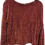 Sundance  burnt orange chenille long sleeve sweater size PS Photo 0