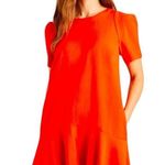 Anthropologie MAEVE SHORT SLEEVE RED RUFFLE HIGH LOW TIER DRESS 4P Photo 0