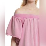 Free People Pink Flowy Off-Shoulder Tunic Top Photo 5