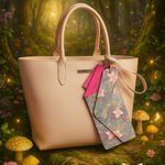 Betsey Johnson  Tote Bag with Floral Lining & Removable Pouch NWT Photo 1