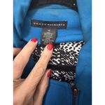 Grace Elements  Point Knit Motorcycle Jacket Size 10 Teal Blue‎ Photo 1