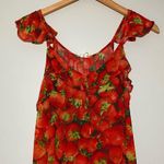 Anthropologie Strawberry Ruffled Top Photo 1
